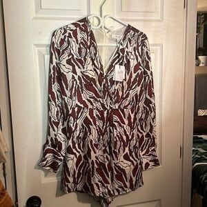 REISS long sleeve romper with tags. Size 0
